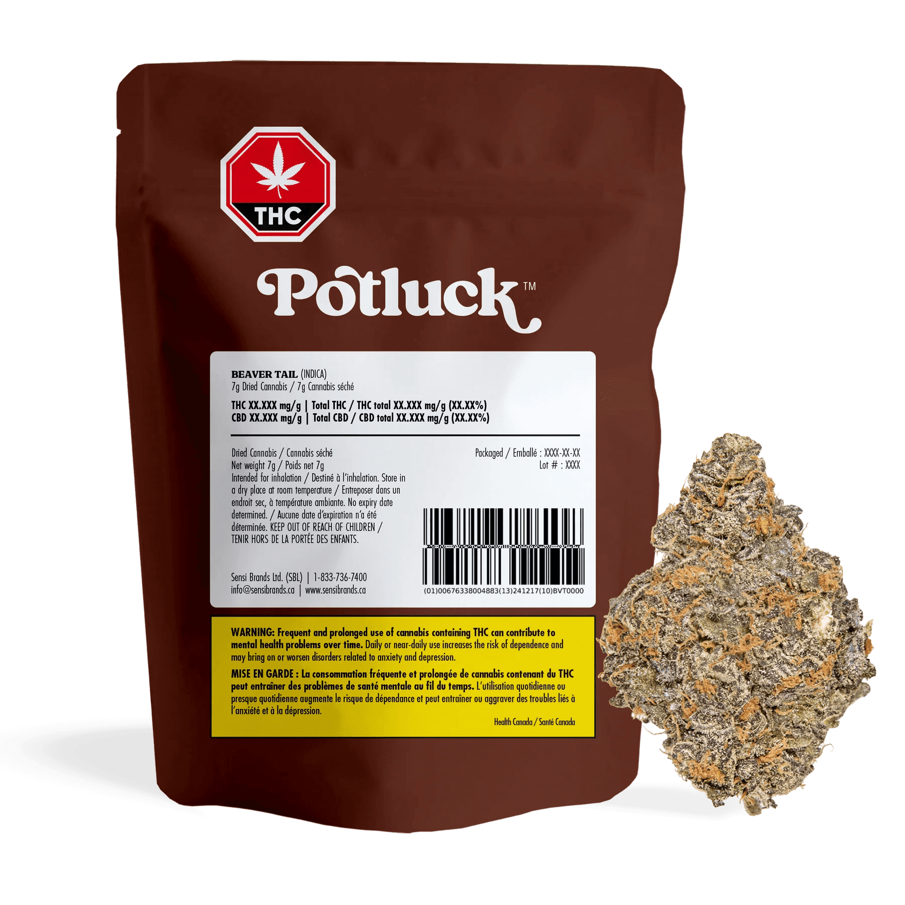 Potluck Beaver Tail 7g Dried Flower