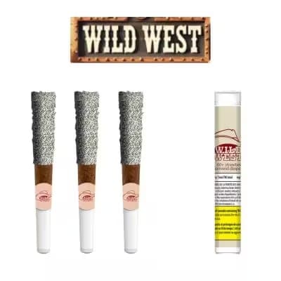 Wild West 60+ Strawberry Stampede Diamonds Dipped Blunt - 3 x.5g