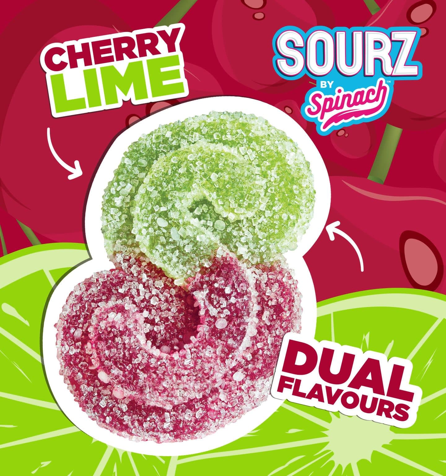 Spinach SOURZ Spinach - Cherry Lime - 5 x 2mg