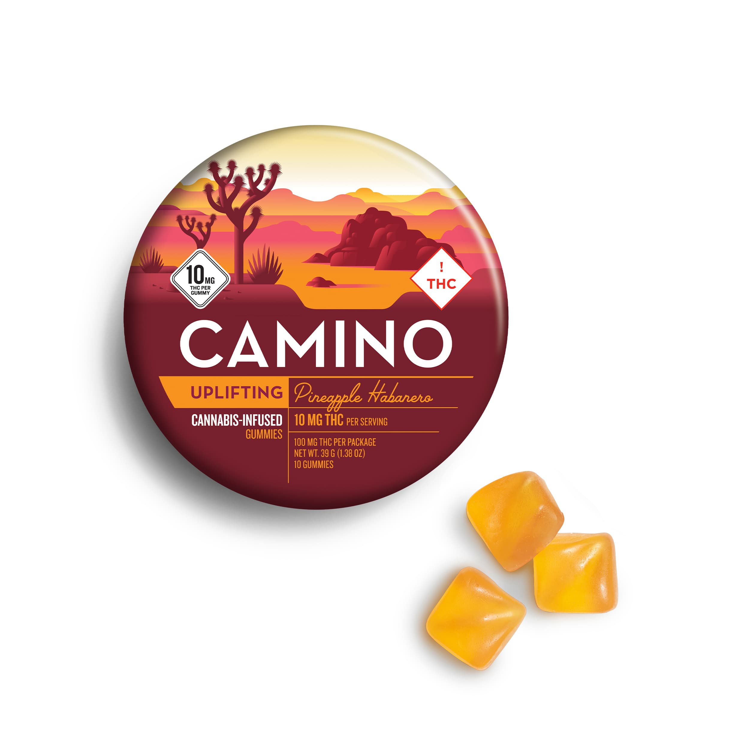 Camino 'Uplifting' Pineapple Habanero [10pk] (100mg THC)