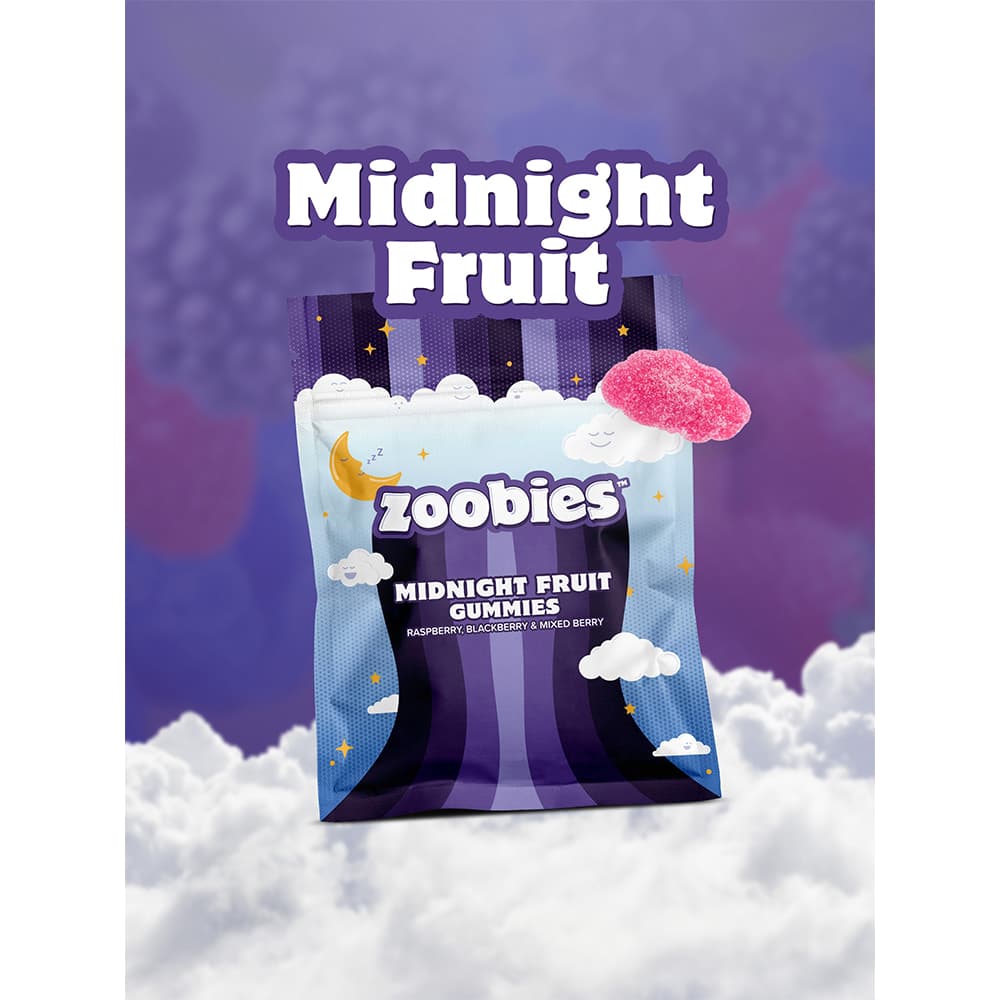 Zoobies 1:1:1 Midnight Fruit [10pk] (50mg CBD/50mg THC/50mg CBN)