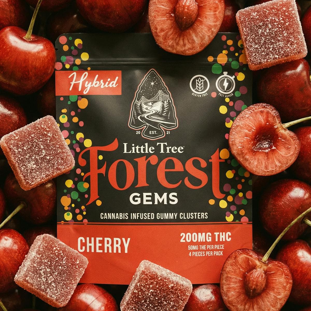 Little Trees Forest Gems - 200mg Gummies - Cherry