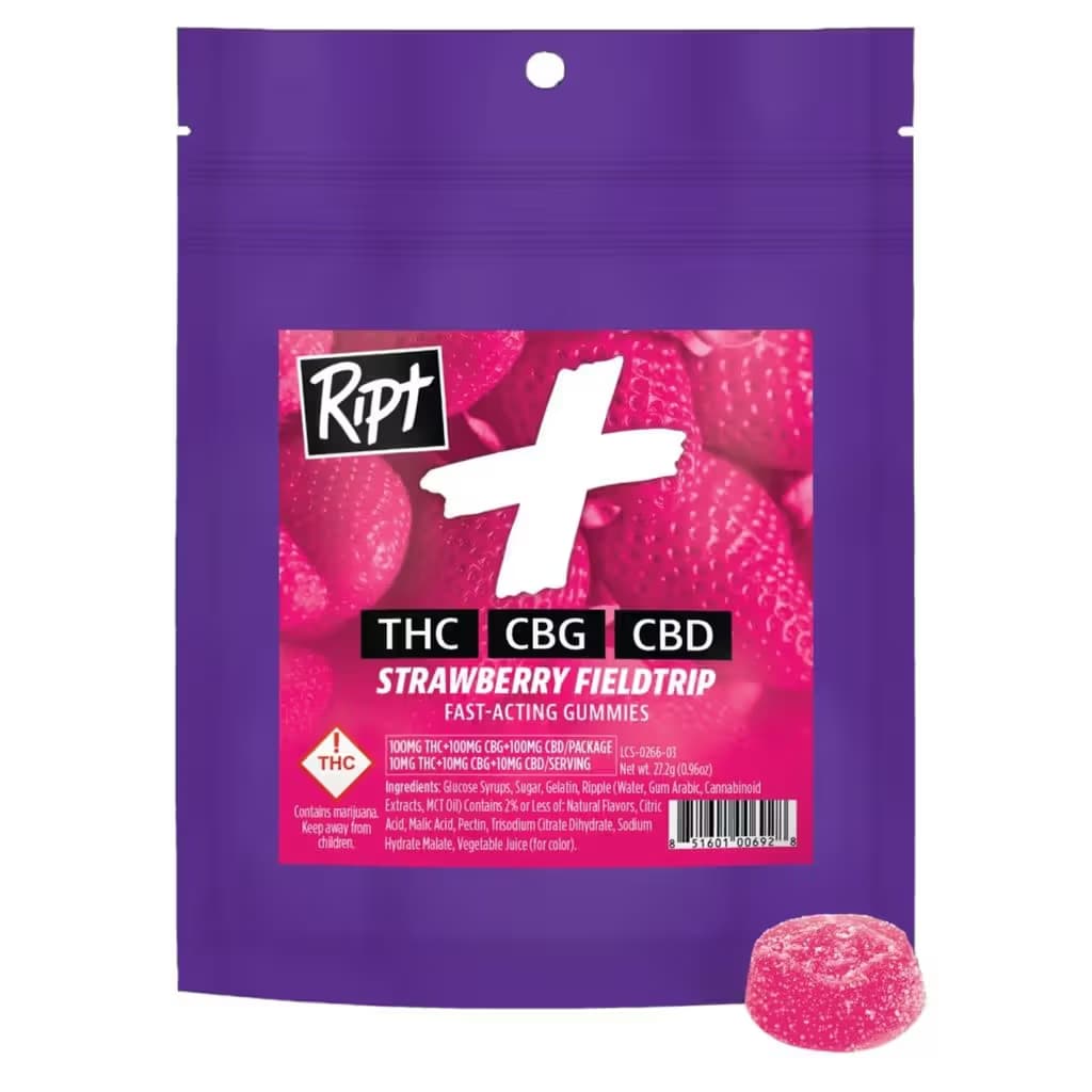 Ript Strawberry Fieldtrip 1:1 CBG 100mg (H)