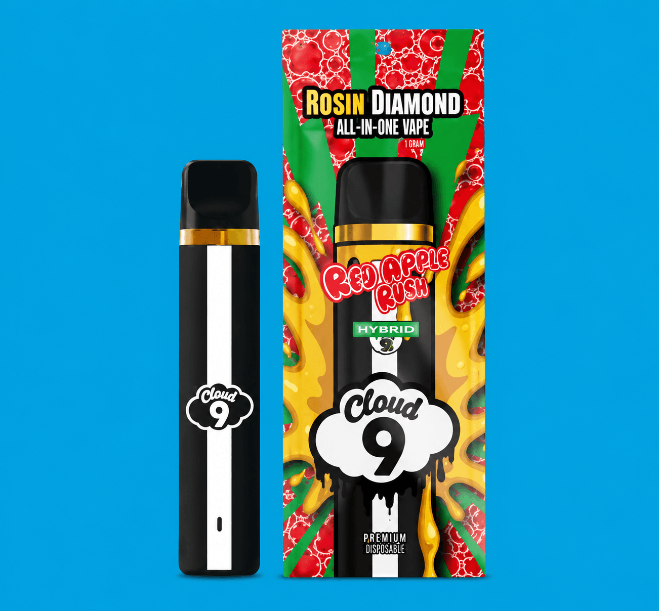 Cloud 9 Farms Live Rosin Disposable | Red Apple Rush | 1g