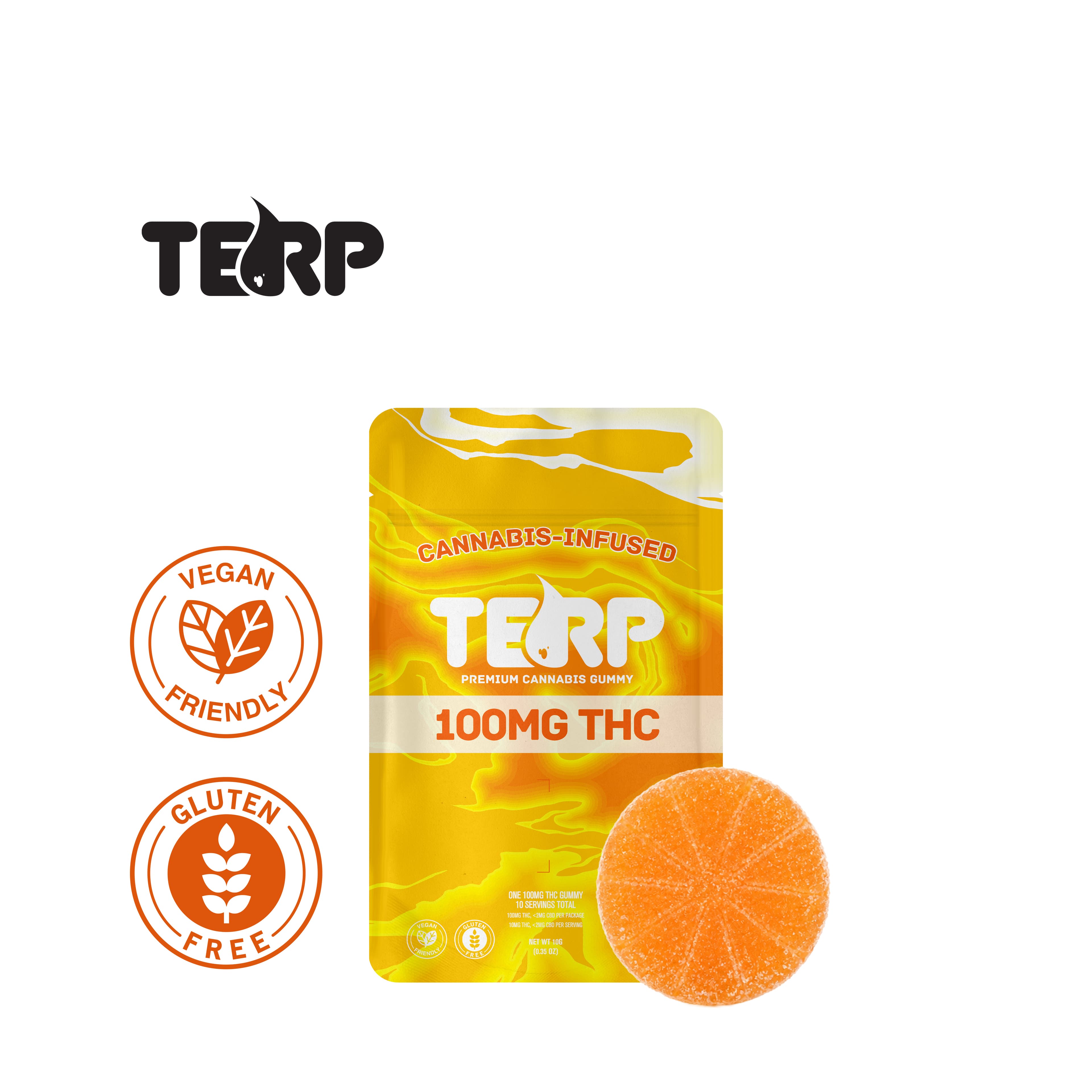 TERP MANGO PINEAPPLE 100MG SINGLE GUMMY