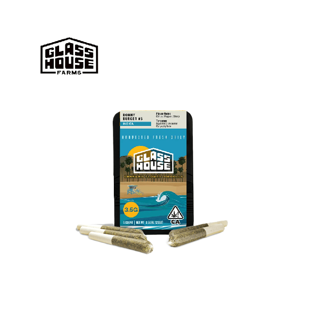 Glass House Farms DONNY BURGER #5 3.5G 5 PACK PREROLLS