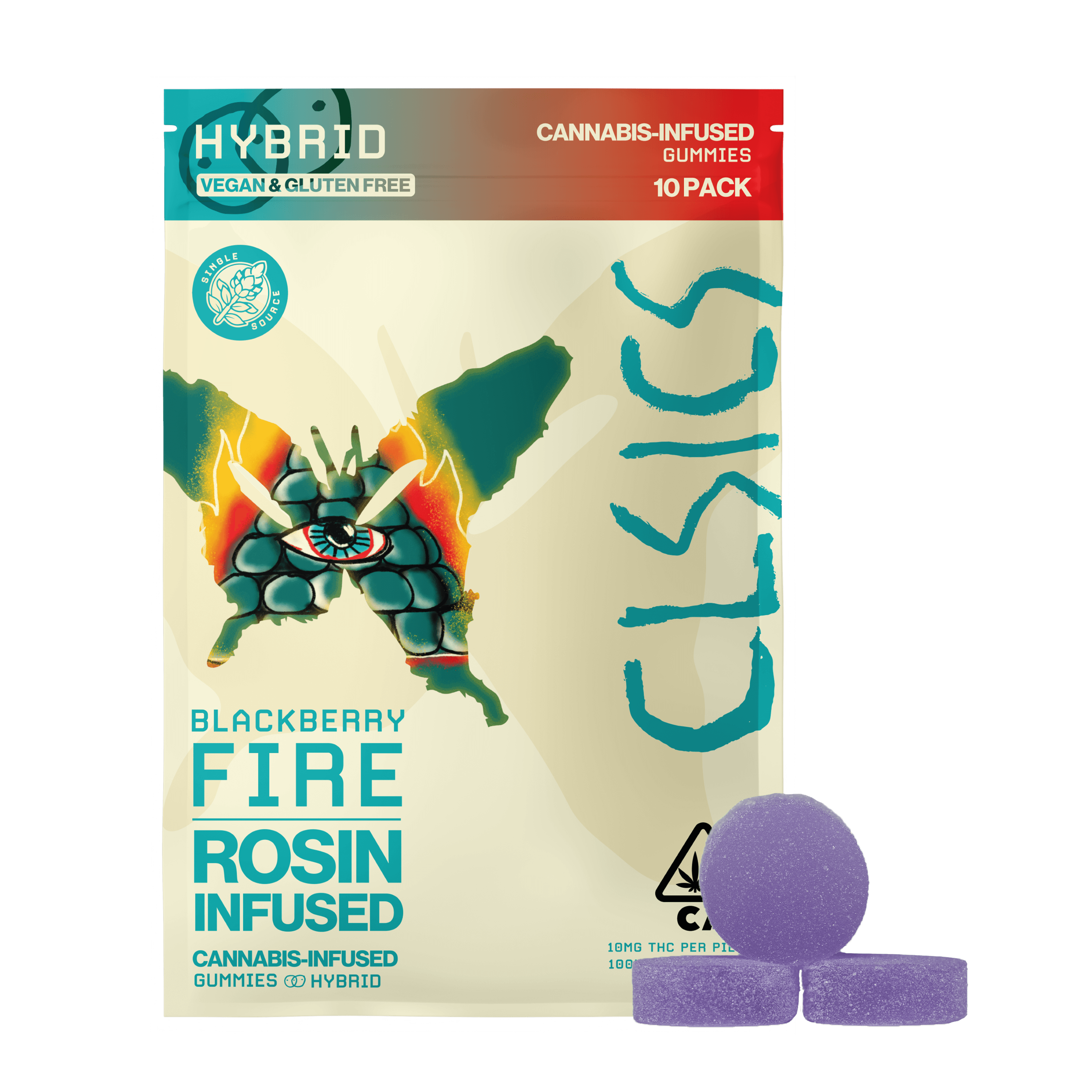 CLSICS Live Rosin Gummies 10pk - Blackberry Fire 100mg