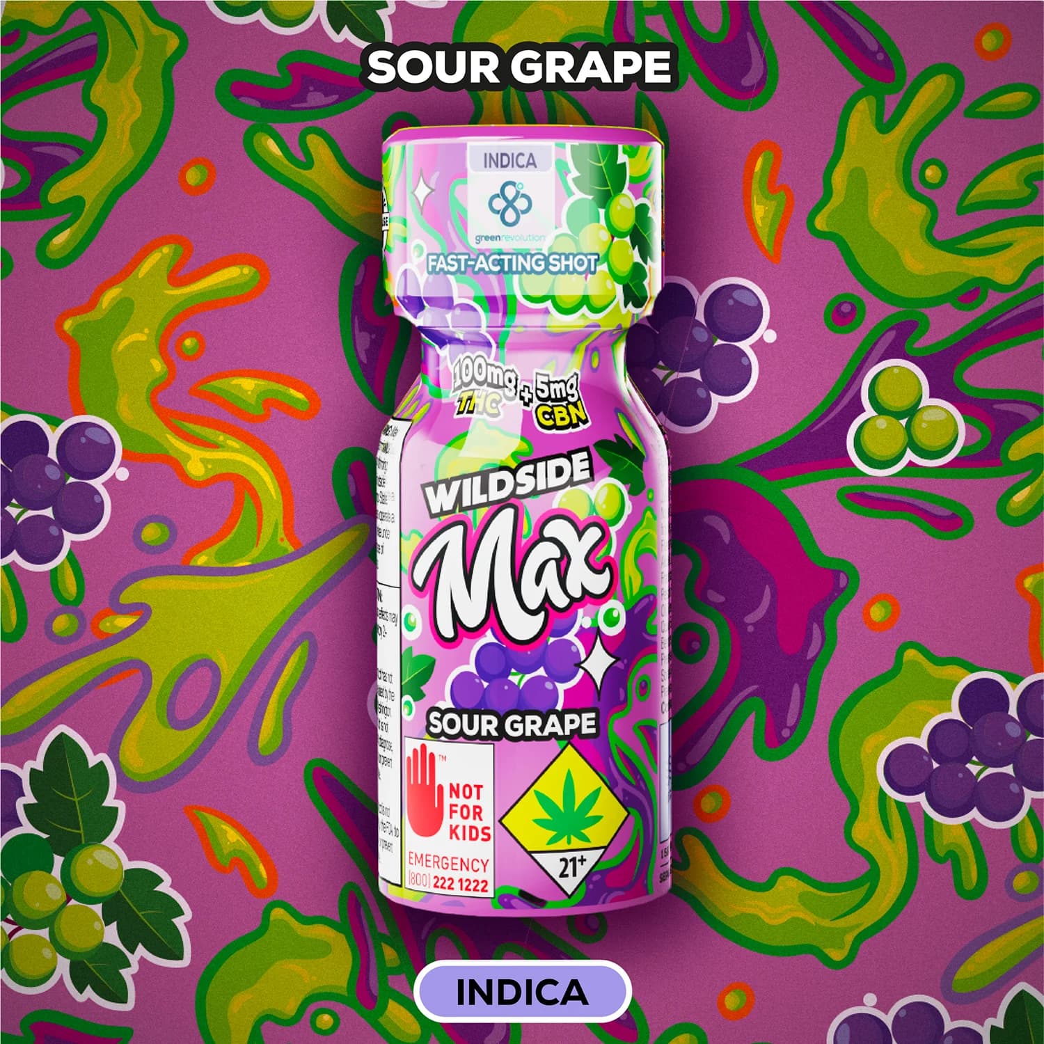 Green Revolution 20:1 Sour Grape [2oz] (100mg THC/ 5mg CBN)