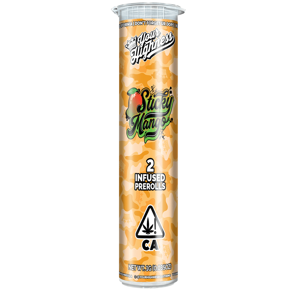 Your Highness STICKY MANGO 1G 2 PACK INFUSED PREROLLS