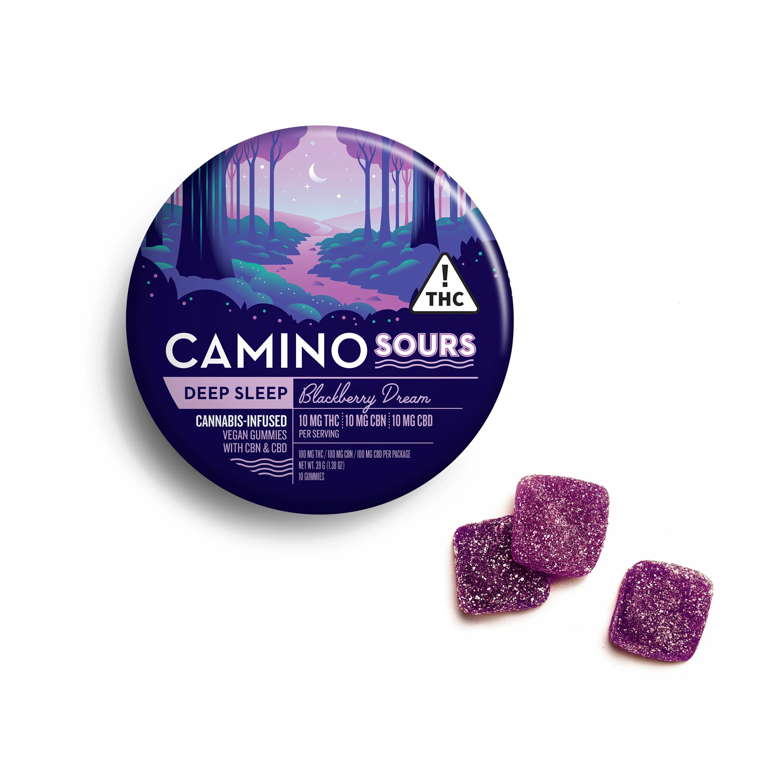 Camino 1:1:1 'Deep Sleep' Blackberry Dream [10pk] (100mg CBD/100mg THC/100mg CBN)