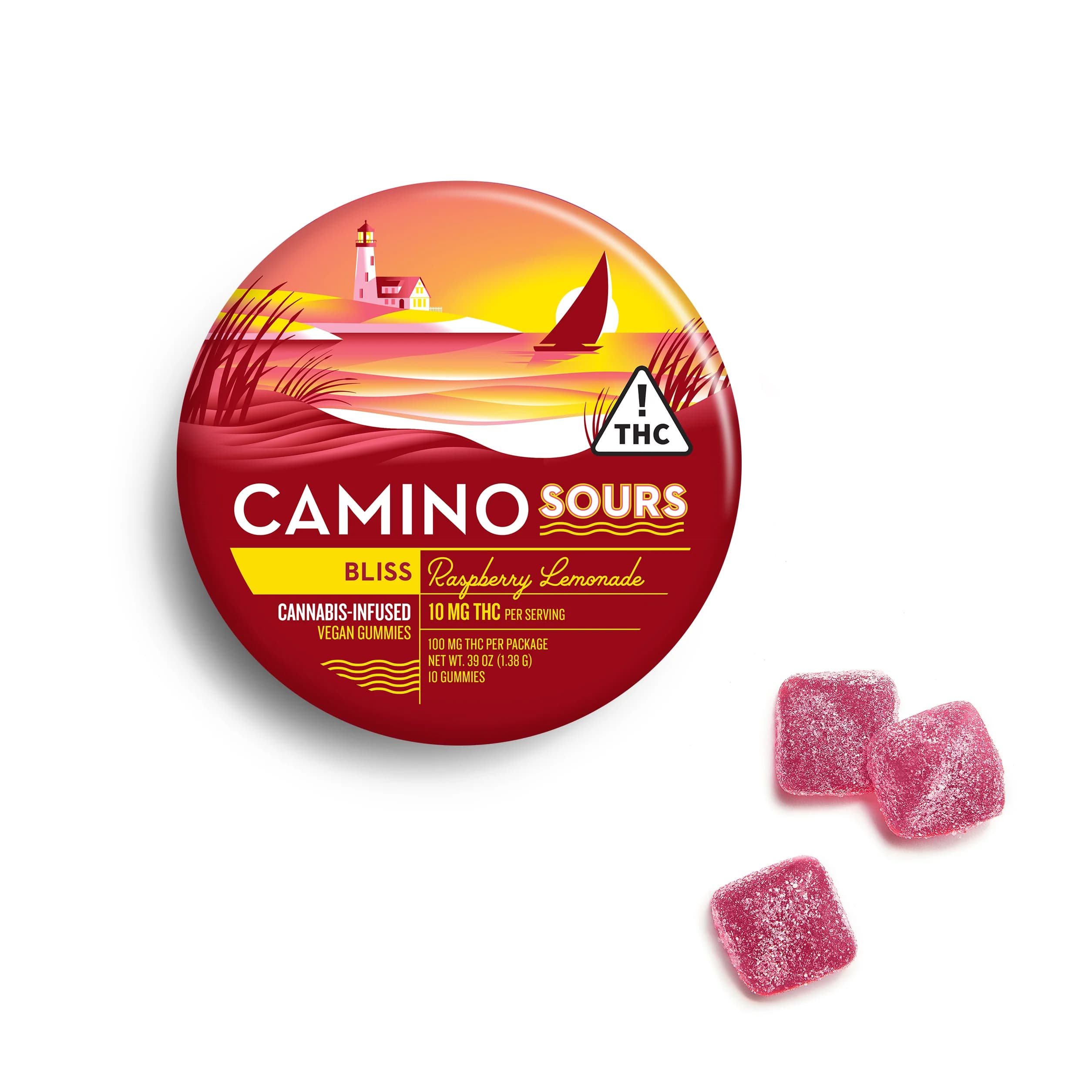 Camino 'Bliss' Raspberry Lemonade [10pk] (100mg THC)