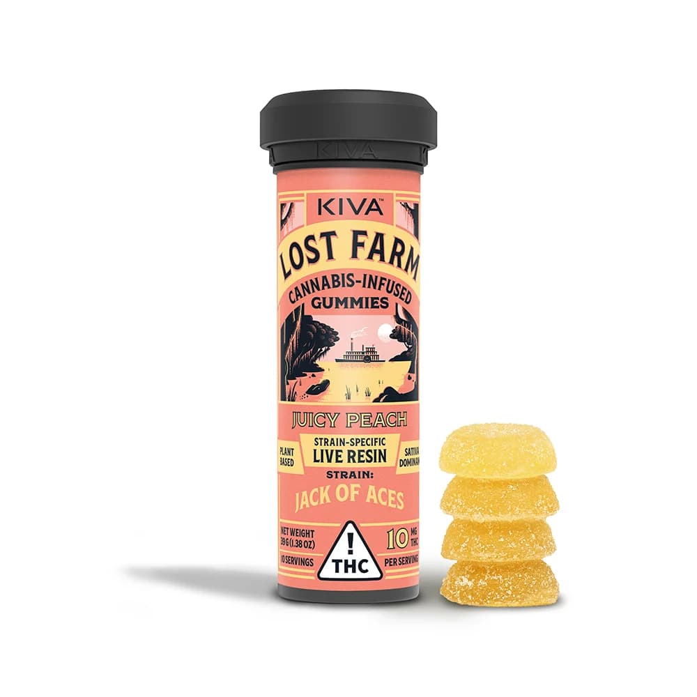 Lost Farm Juicy Peach x Jack of Aces [10pk] (100mg)