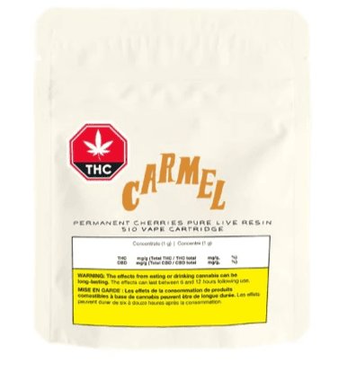 Carmel Permanent Cherries Pure Live Resin Vape Cartridge - 1g