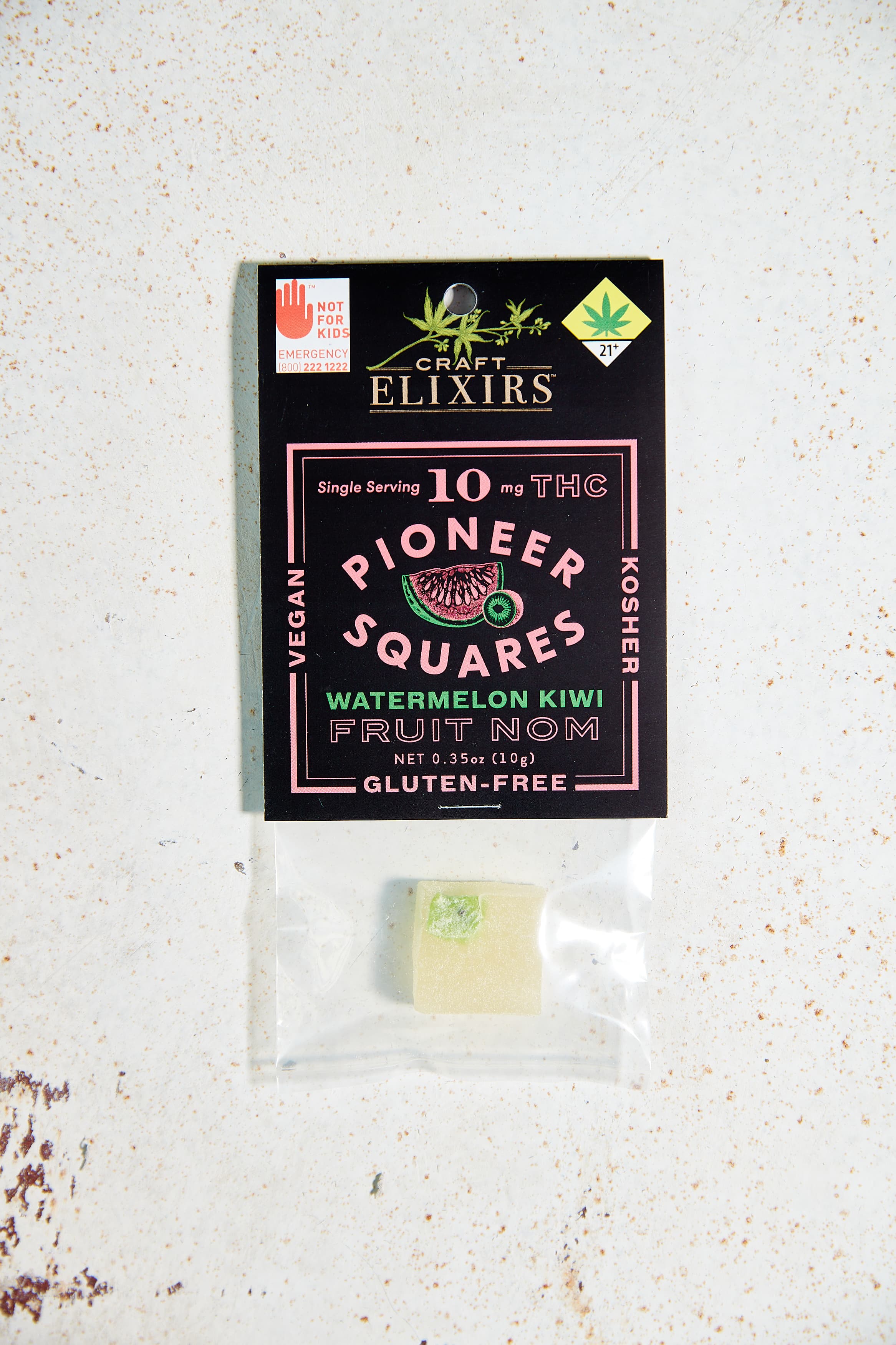 Pioneer Squares Gummies Watermelon Kiwi [Single] (10mg THC)