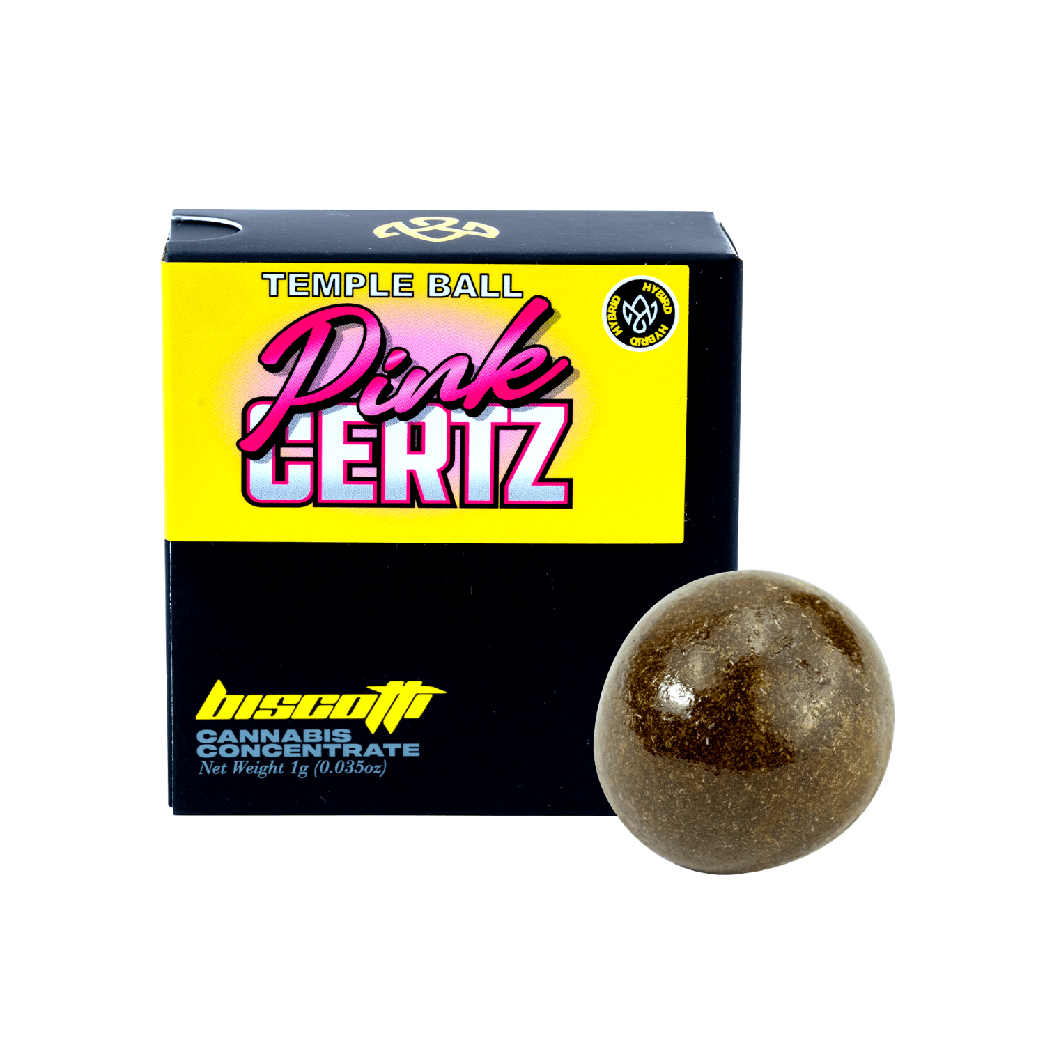 Biscotti TEMPLE BALL - PINK CERTZ 1G