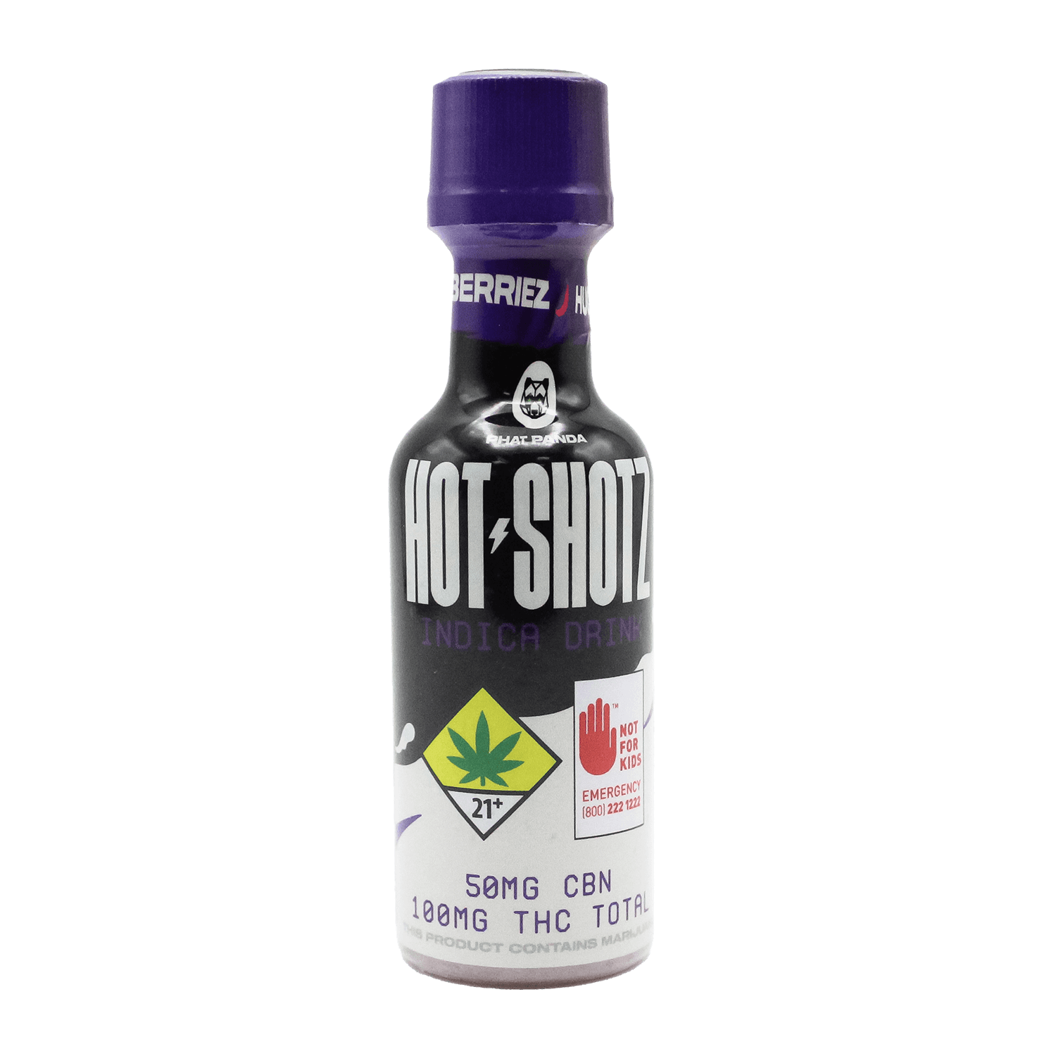 Hot Shotz Huckleberry 50mg CBN/100mg THC Beverages
