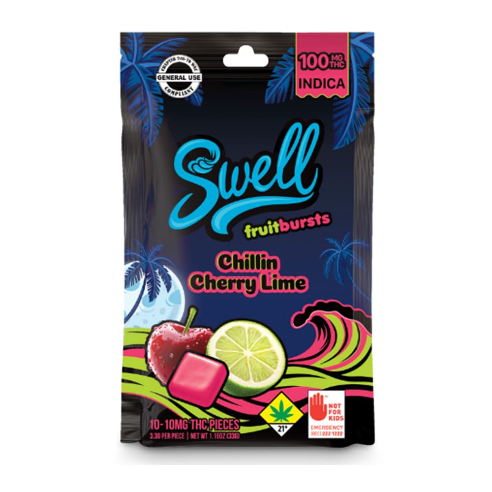 Swell Edibles Chillin Cherry LIme - Indica [10pk] (100mg)