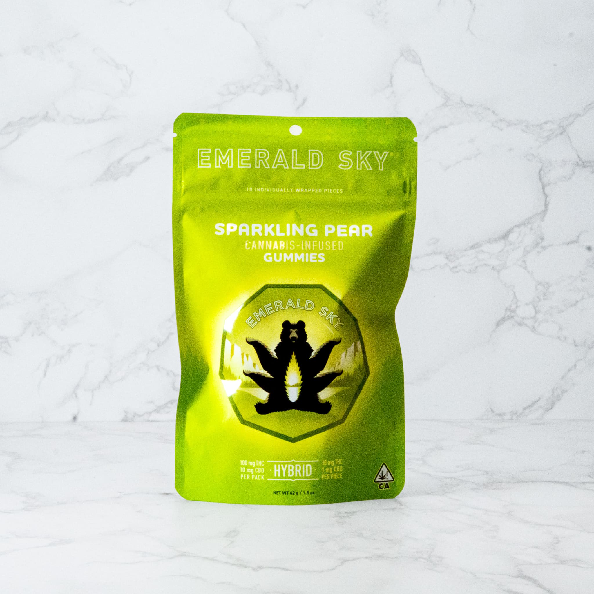EMERALD SKY Gummies 10pk - Sparkling Pear 100mg