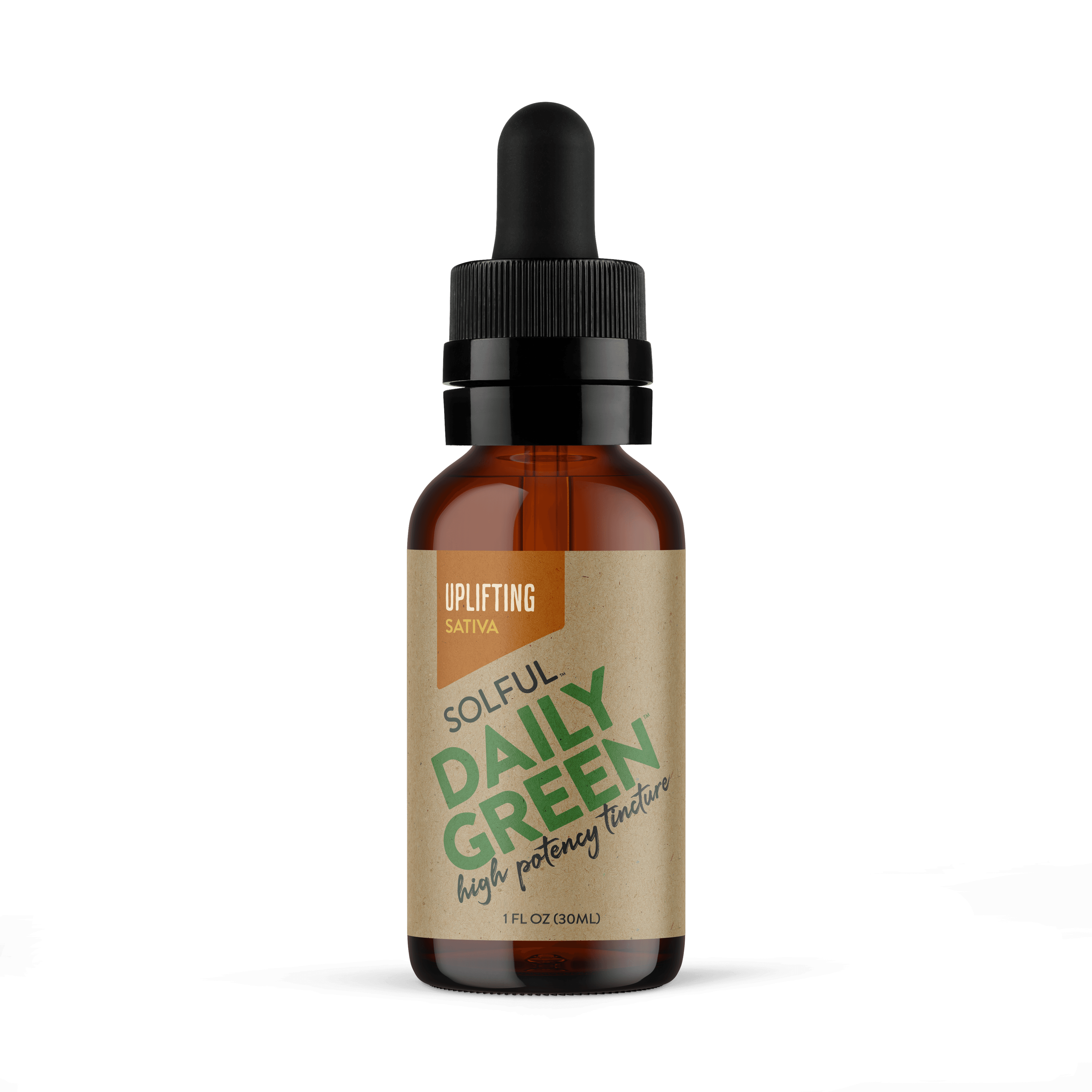 Solful Daily Green Uplifting Sativa High Potency Tincture 30ml (1000mg)