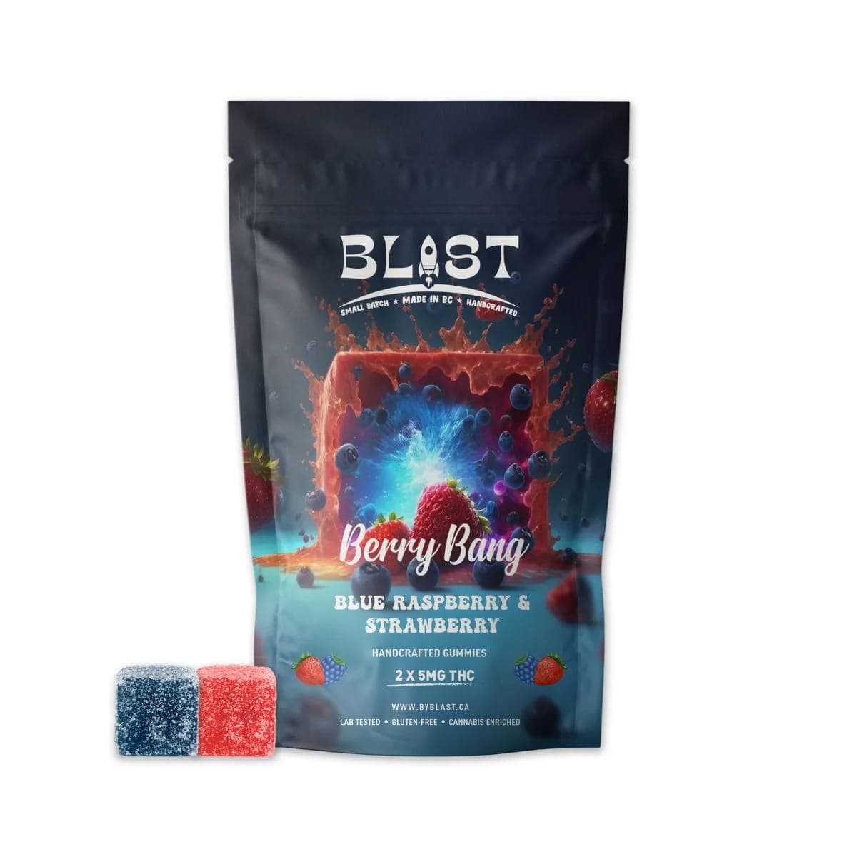 BLAST : Sour Pineapple LA Kush Cake Live Rosin Gummy - 10MG