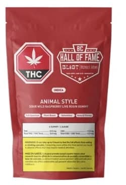 BLAST Sour Wild Raspberry Animal Style Live Rosin Gummy