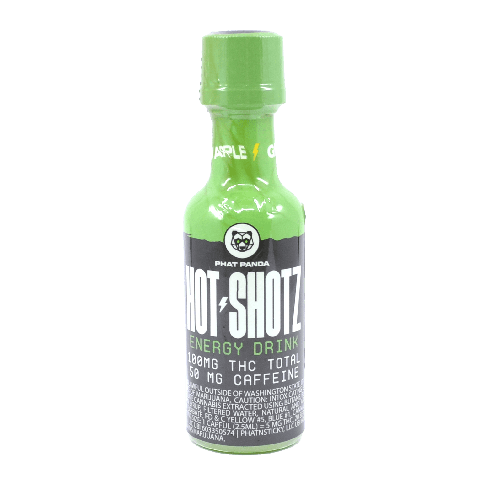 Hot Shotz Green Apple (100mg THC/50mg Caffeine)