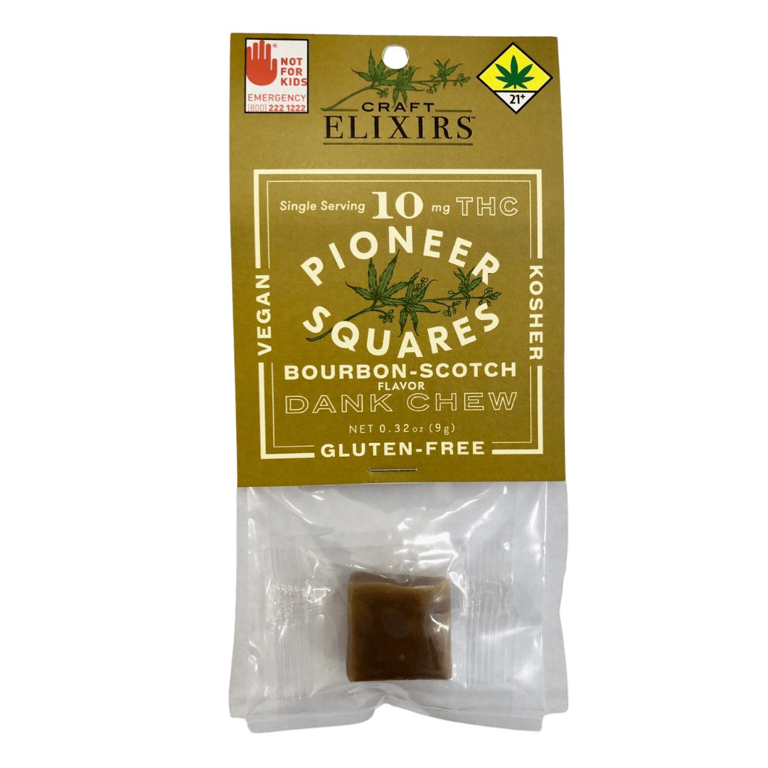 Pioneer Squares Bourbon-Scotch Dank Chew [Single] (10mg THC)
