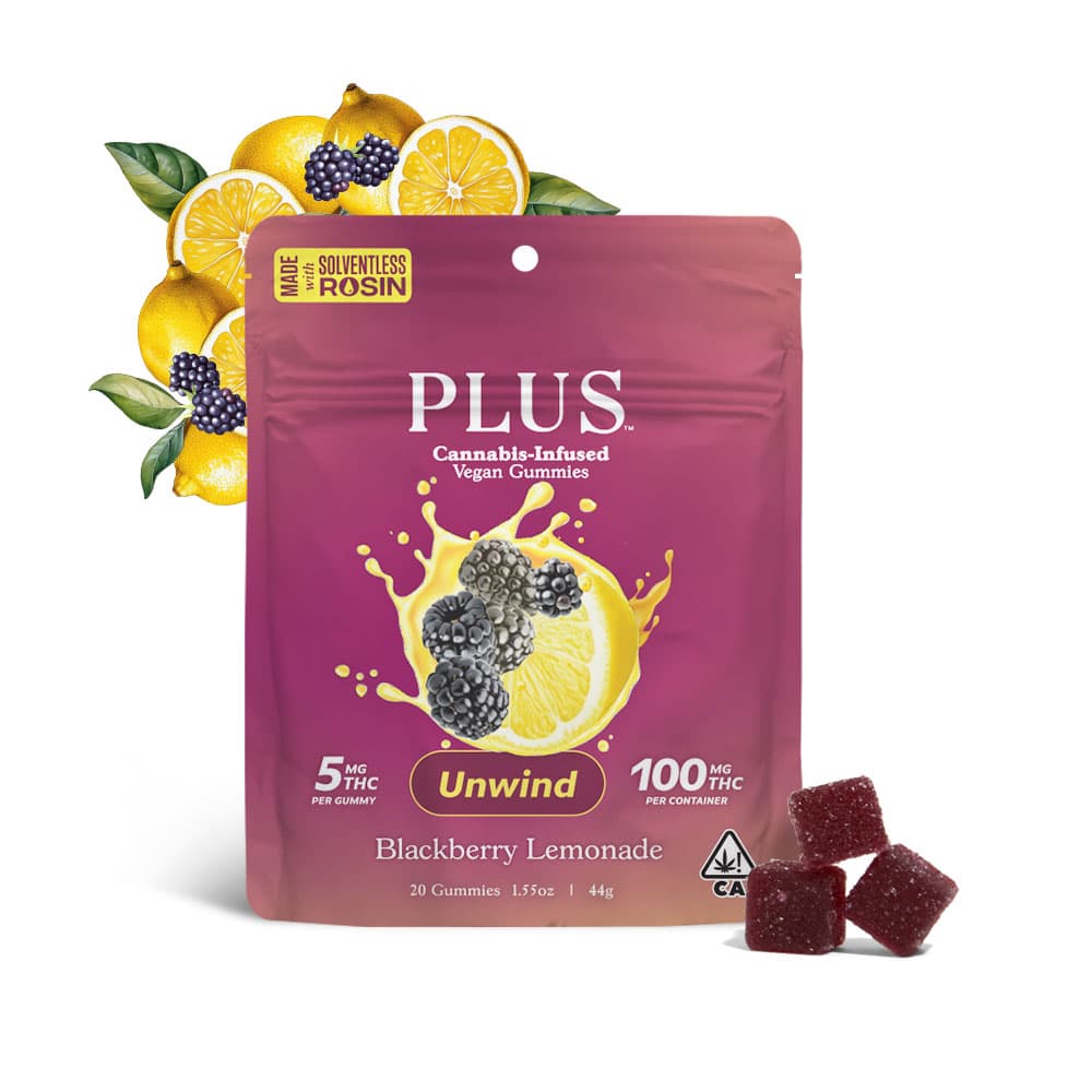 PLUS Blackberry Lemonade [Solventless Rosin 20pk] (100mg)