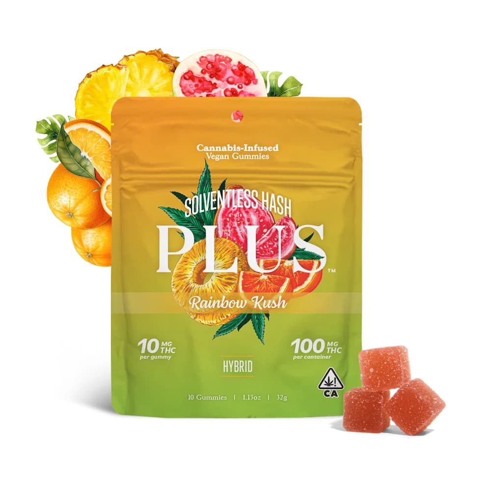 Plus Products Rainbow Kush Hybrid Solventless [10pk] (100mg THC)