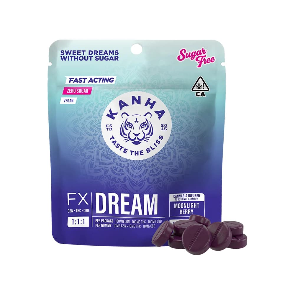 KANHA 1:1:1 Moonlight Berry DREAM [10pk] (100mg CBD/100mg THC/100mg CBN)