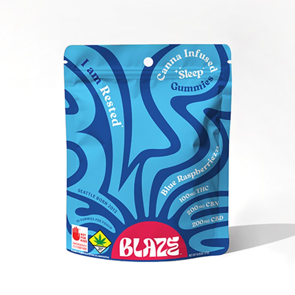 Blaze 2:2:1 Blue Raspberriezzz [10pk] (200mg CBD/200mg CBN/100mg THC)