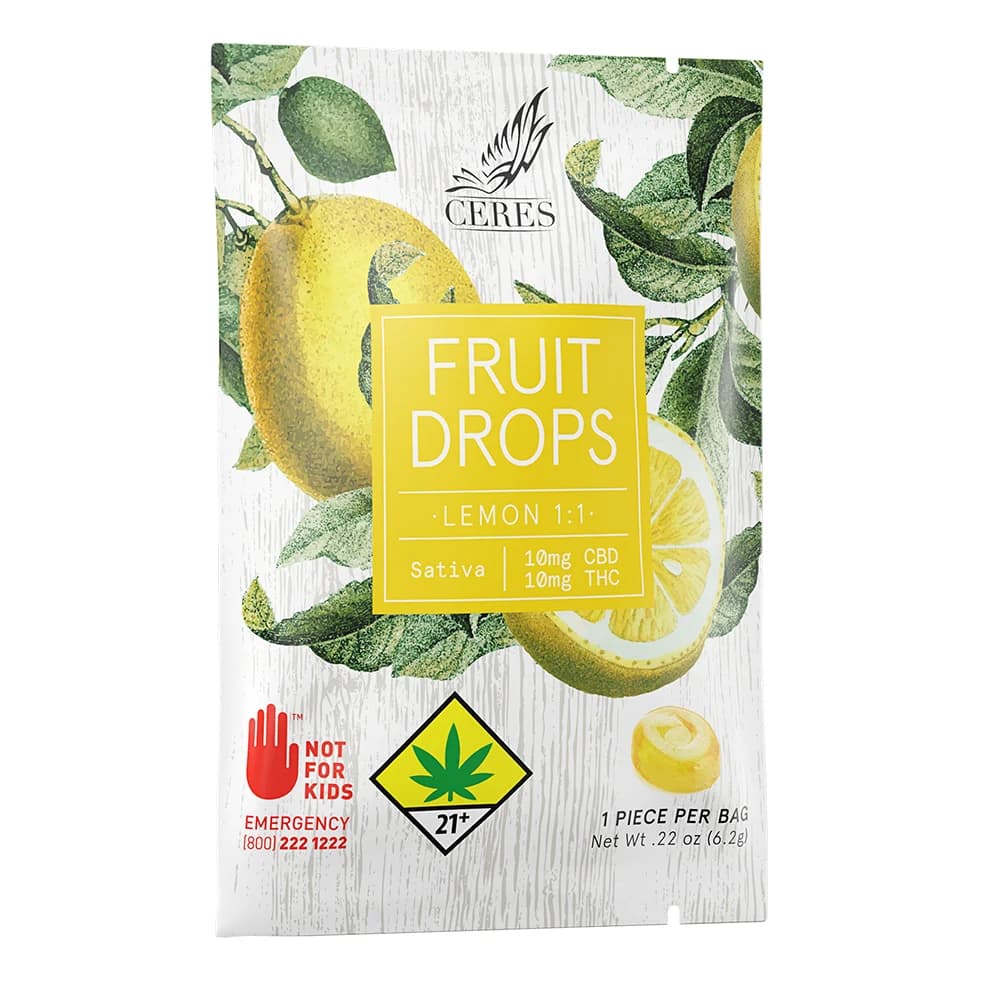 Ceres 1:1 Lemon - Sativa [1pk] (10mg CBD/10mg THC)