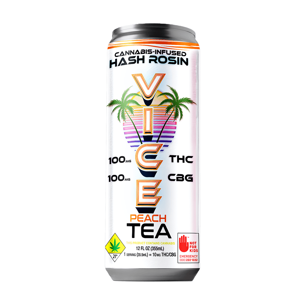 Vice 1:1 Peach Tea [12oz] (100mg THC/100mg CBG)