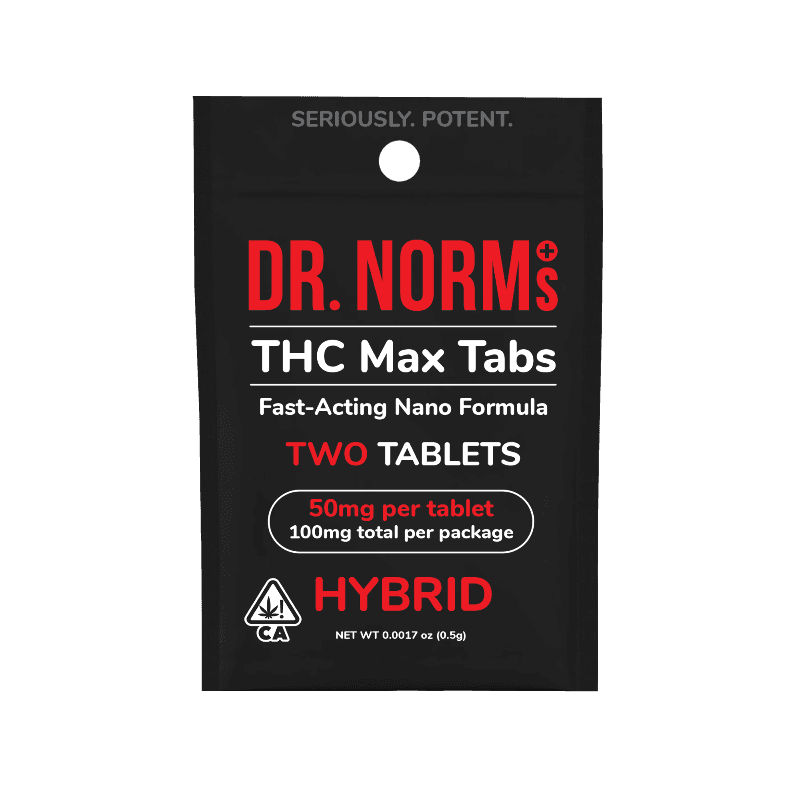 DR. NORM'S Hybrid THC Max Tablets 2ct 100mg