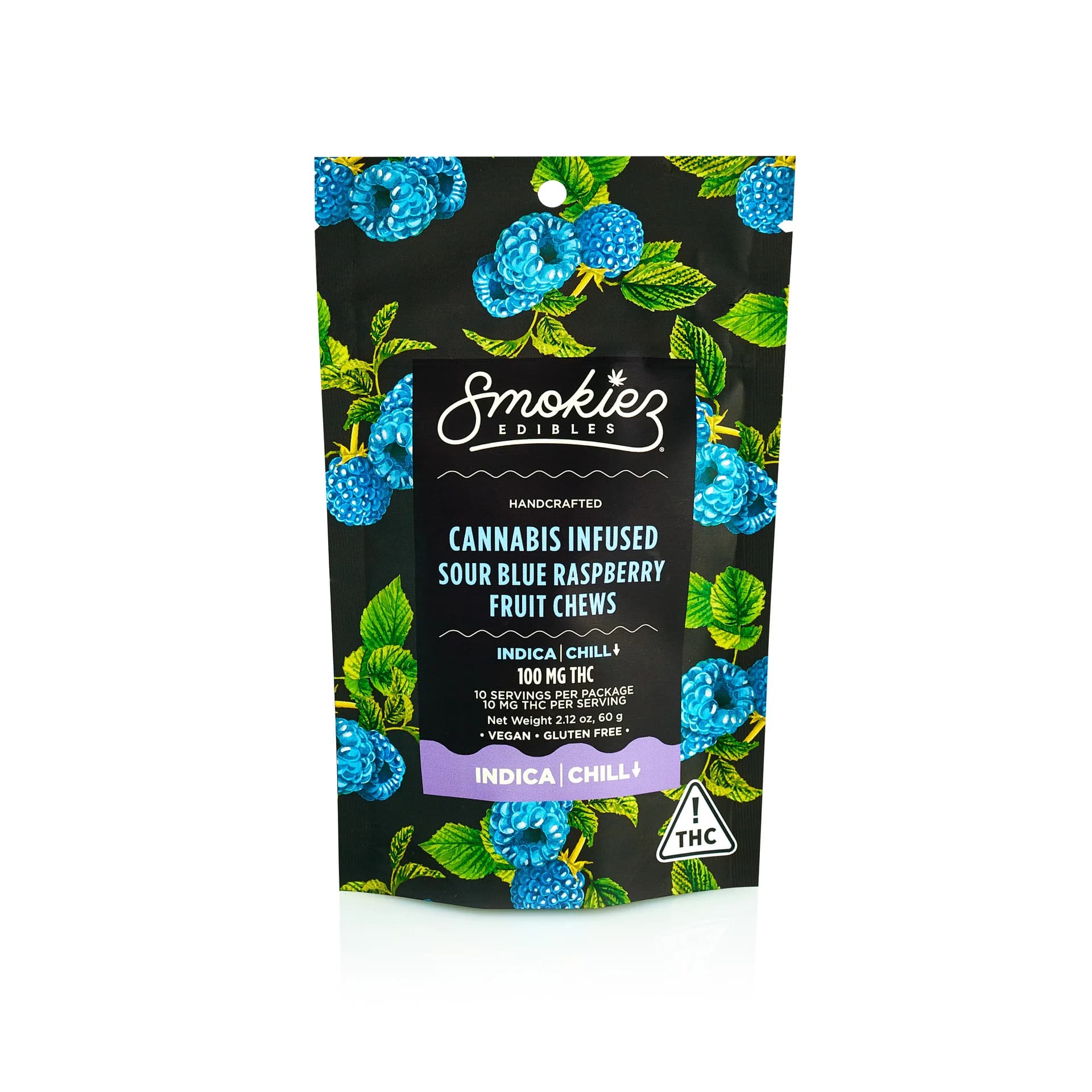 SMOKIEZ Sour Blue Raspberry - Indica [10pk] (100mg)