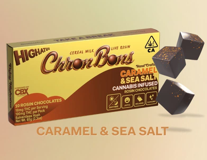 HIGHATUS Chocolates 100mg | Caramel & Sea Salt