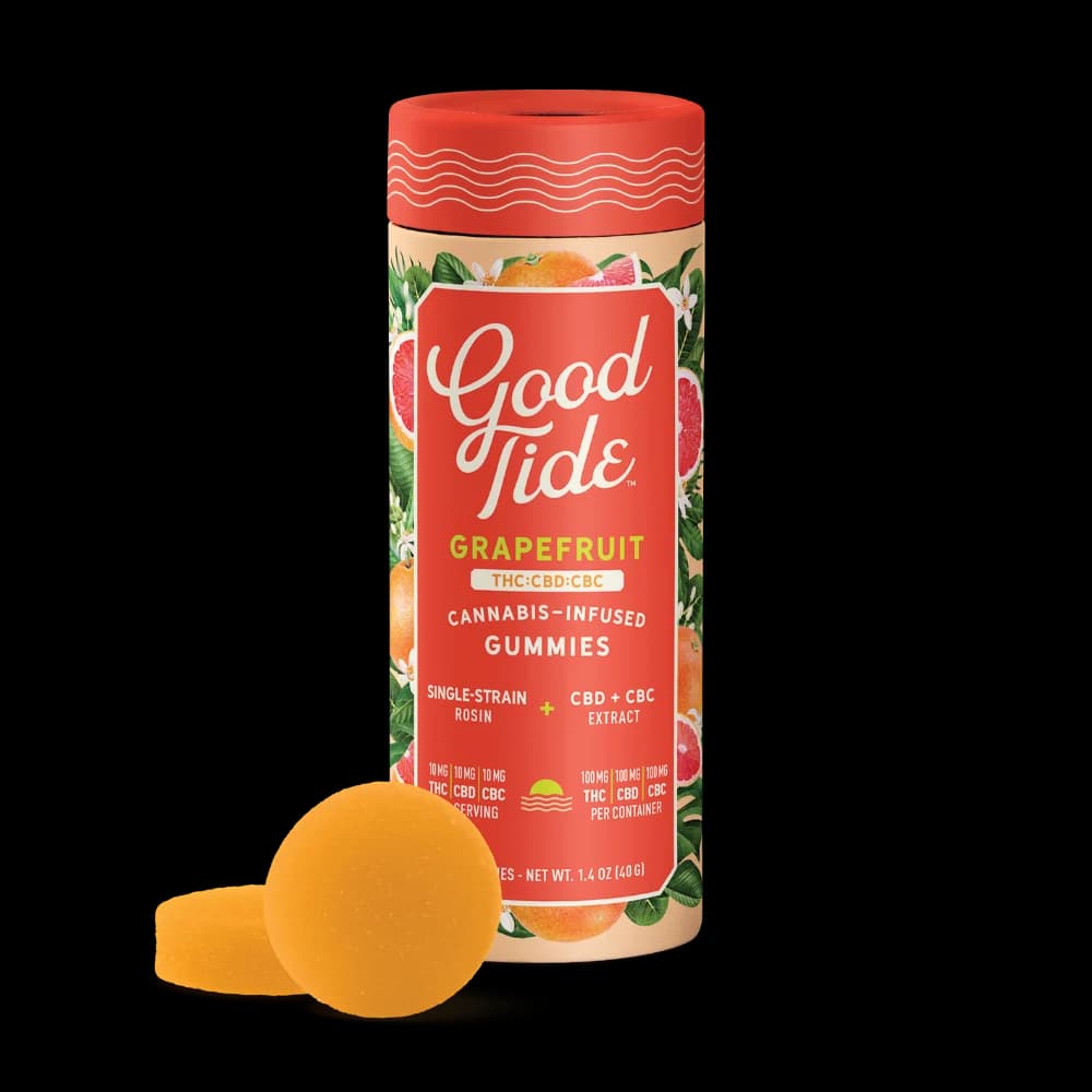 Good Tide Grapefruit 1:1:1 CBD + CBC Single-Strain Rosin Gummies