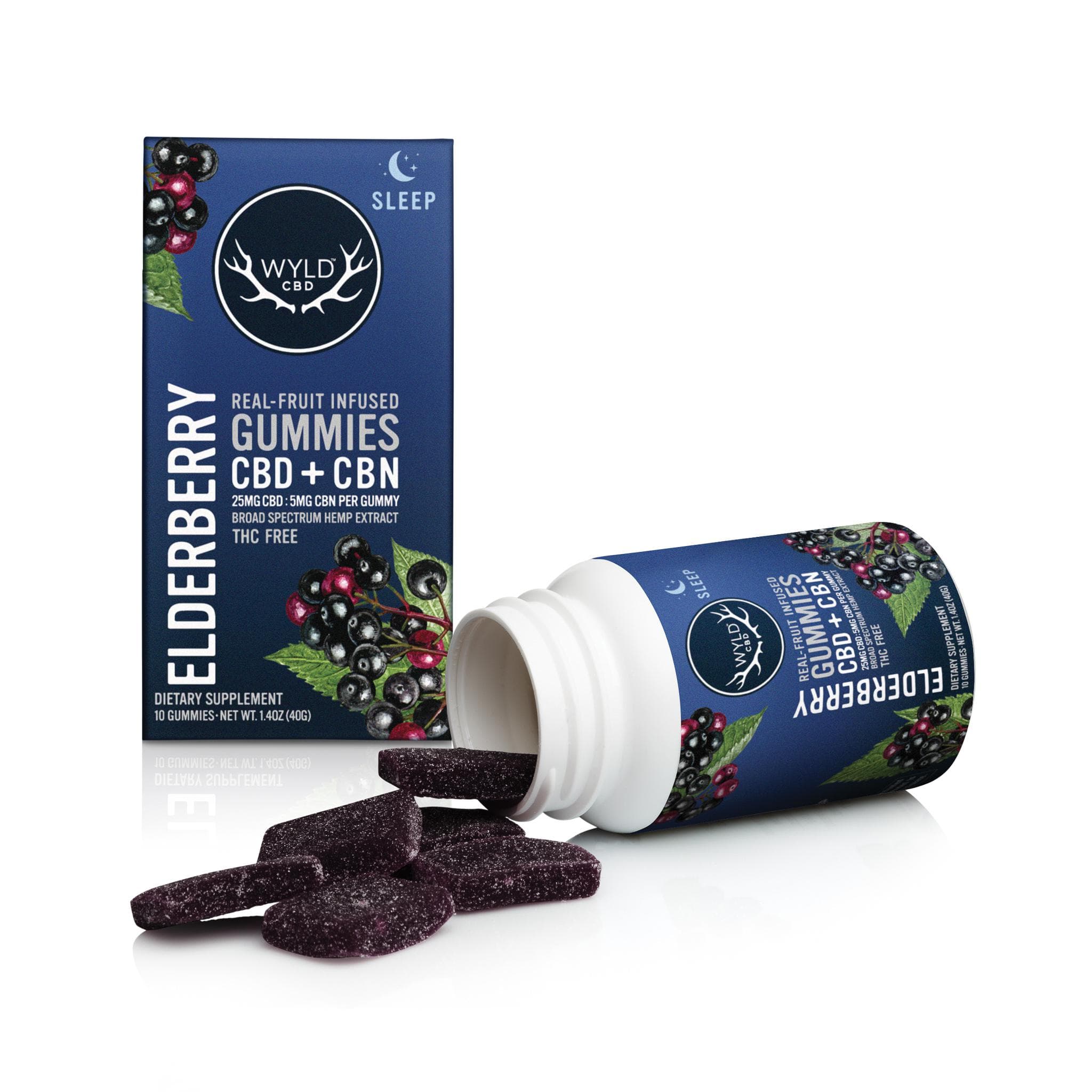 Wyld 250MG ELDERBERRY CBD:CBN GUMMIES 10PK