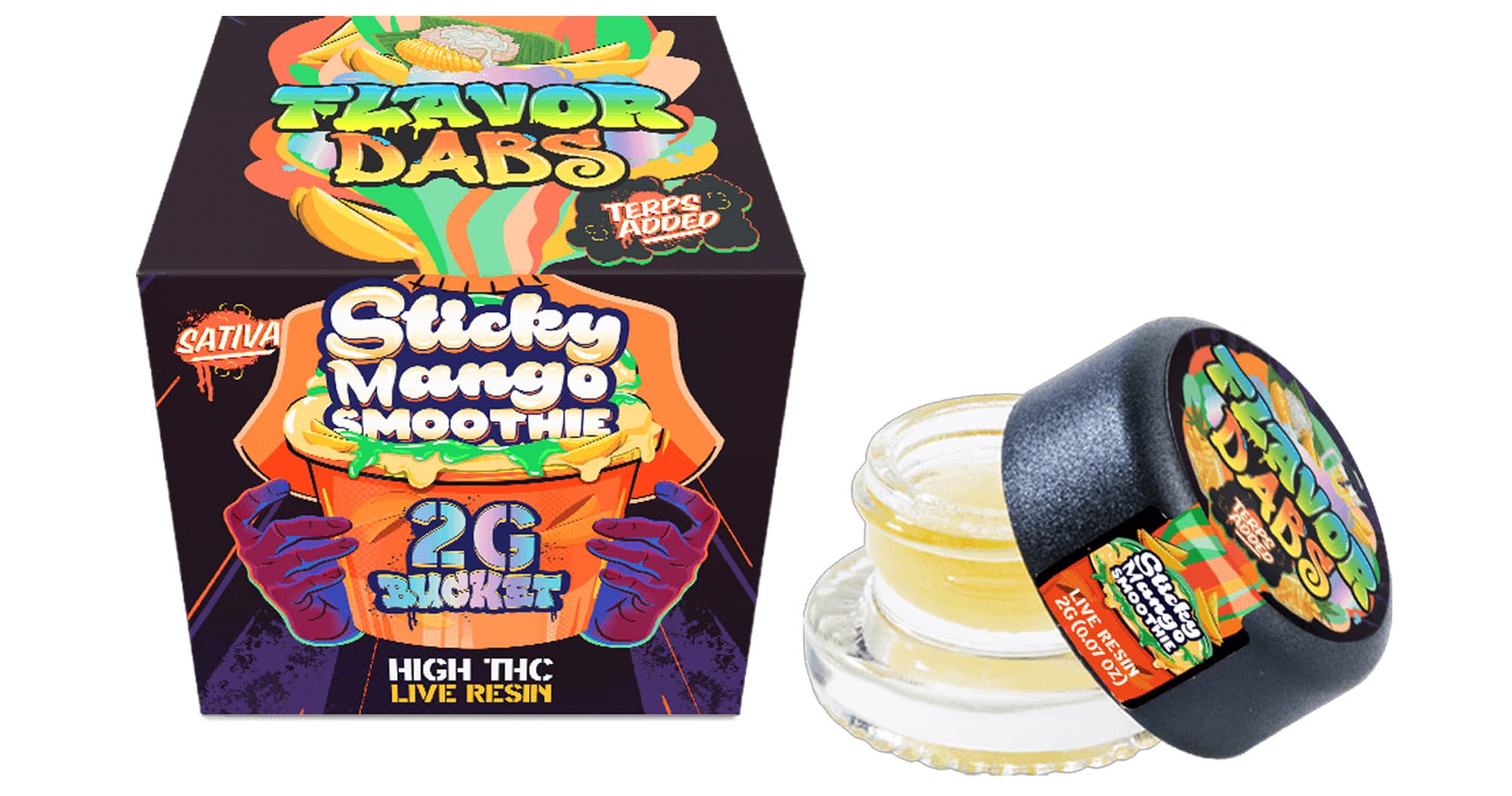 Loud+Clear Sticky Mango Smoothie 2g Live Resin Flavor Dab - 2g