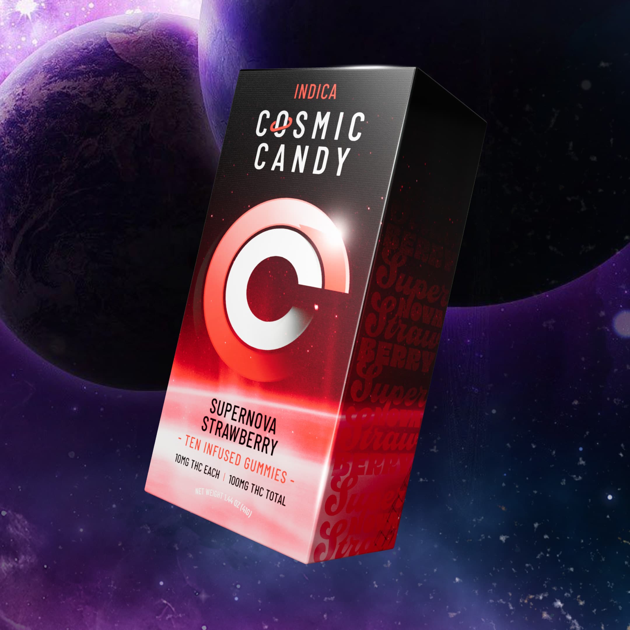 Cosmic Candy Supernova Strawberry - Indica [10pk] (100mg)