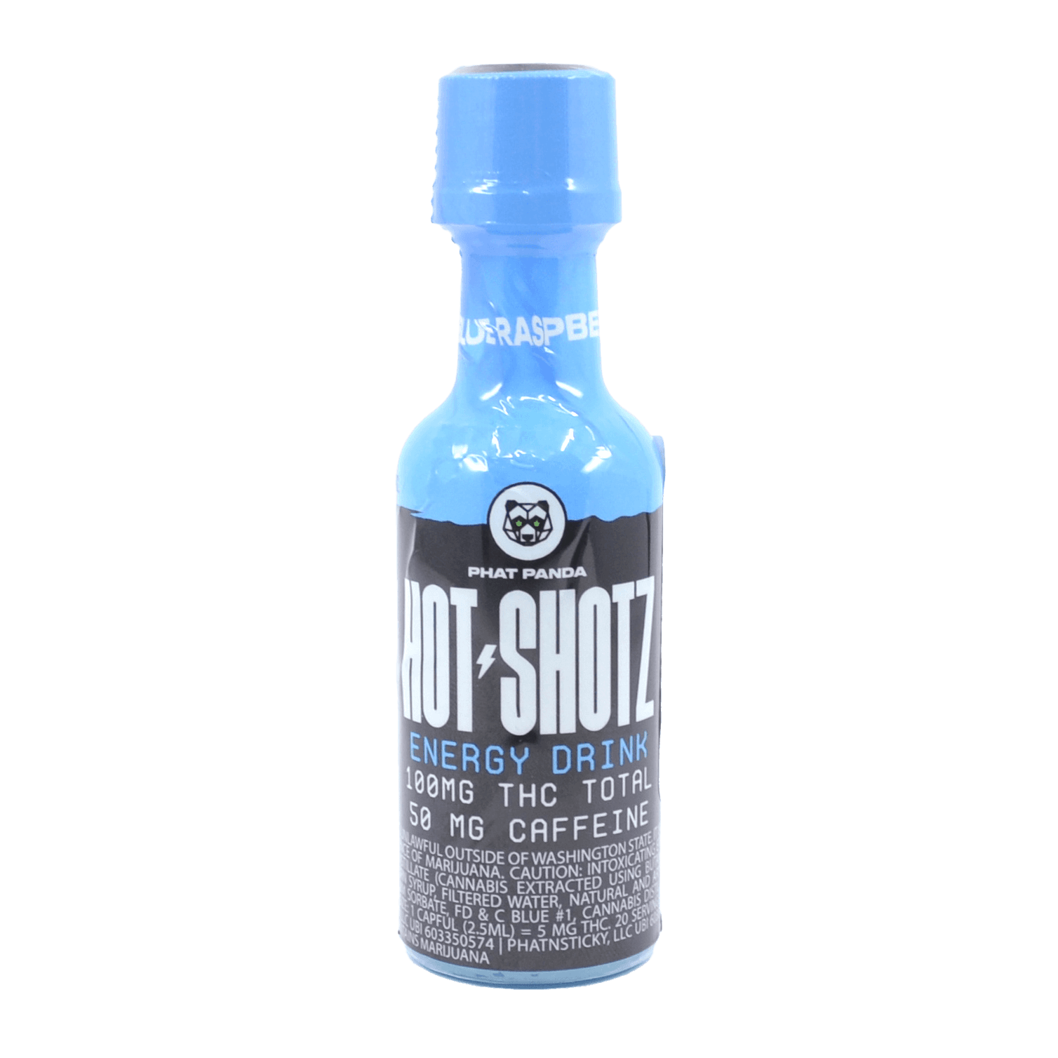 Hot Shotz Blue Raspberry (100mg THC/50mg Caffeine)