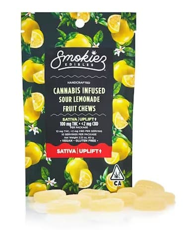 SMOKIEZ LEMONADE 100MG 10 PACK FRUIT CHEWS