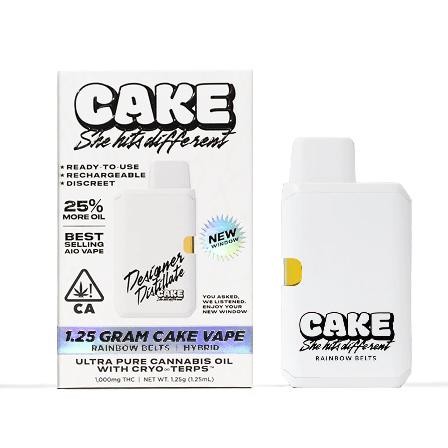 CAKE she hits different Rainbow Belts [1250mg]