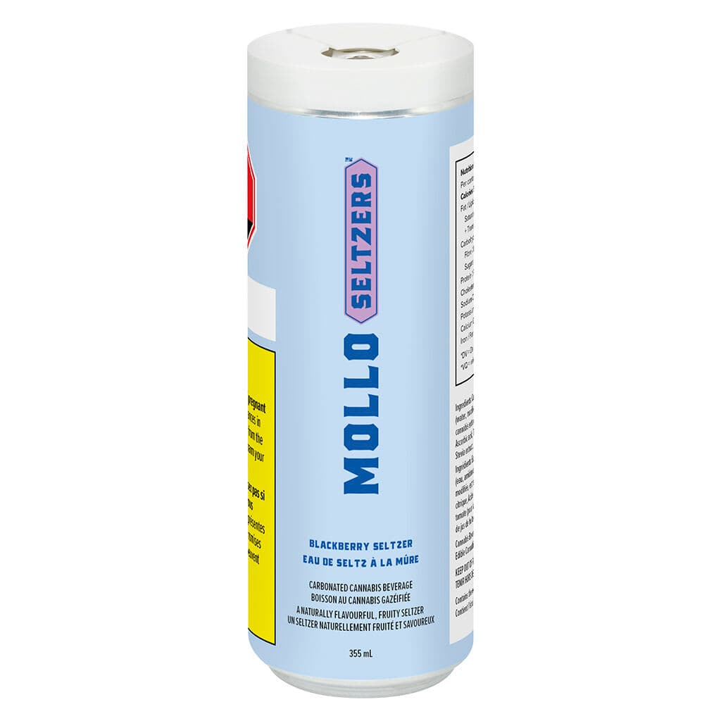 MOLLO SELTZERS Blackberry Seltzer Beverage - Blend - 10mg THC | 20mg CBG