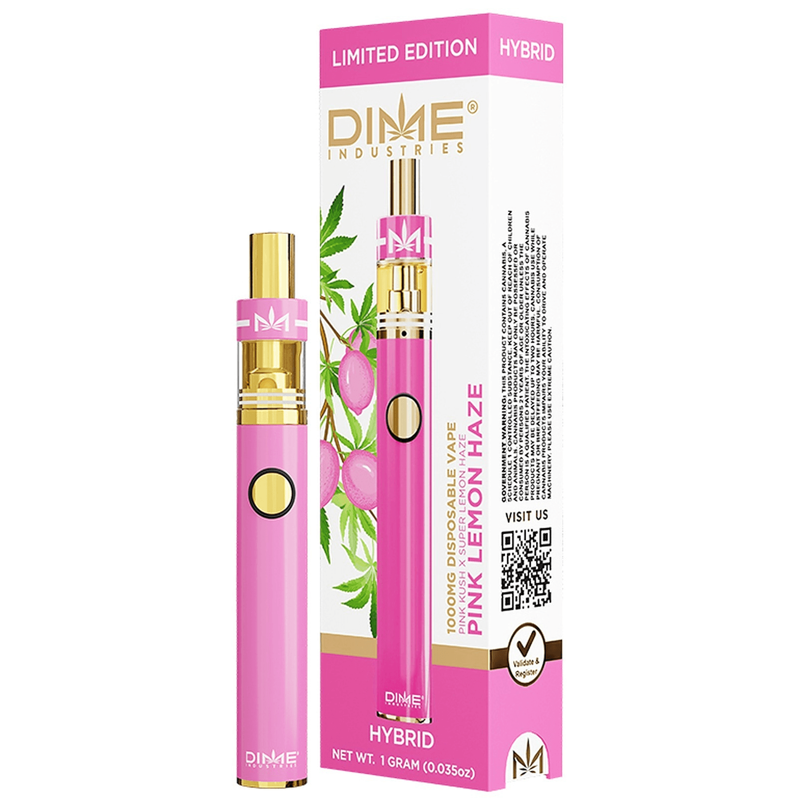Dime Industries Pink Lemon Haze | Signature Line | AIO Vape Cart