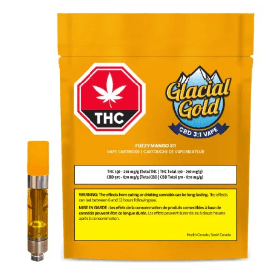 Glacial Gold CBD 3:1 Fuzzy Mango Vape | 1G
