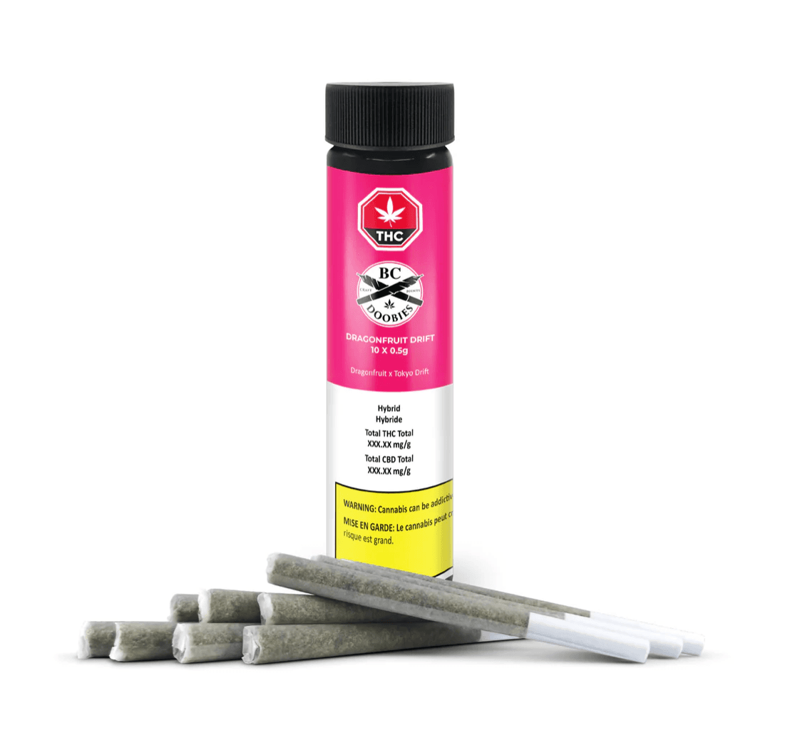BC Doobies BC Doobies : DRAGONFRUIT DRIFT PRE ROLLS 10 x 0.5g