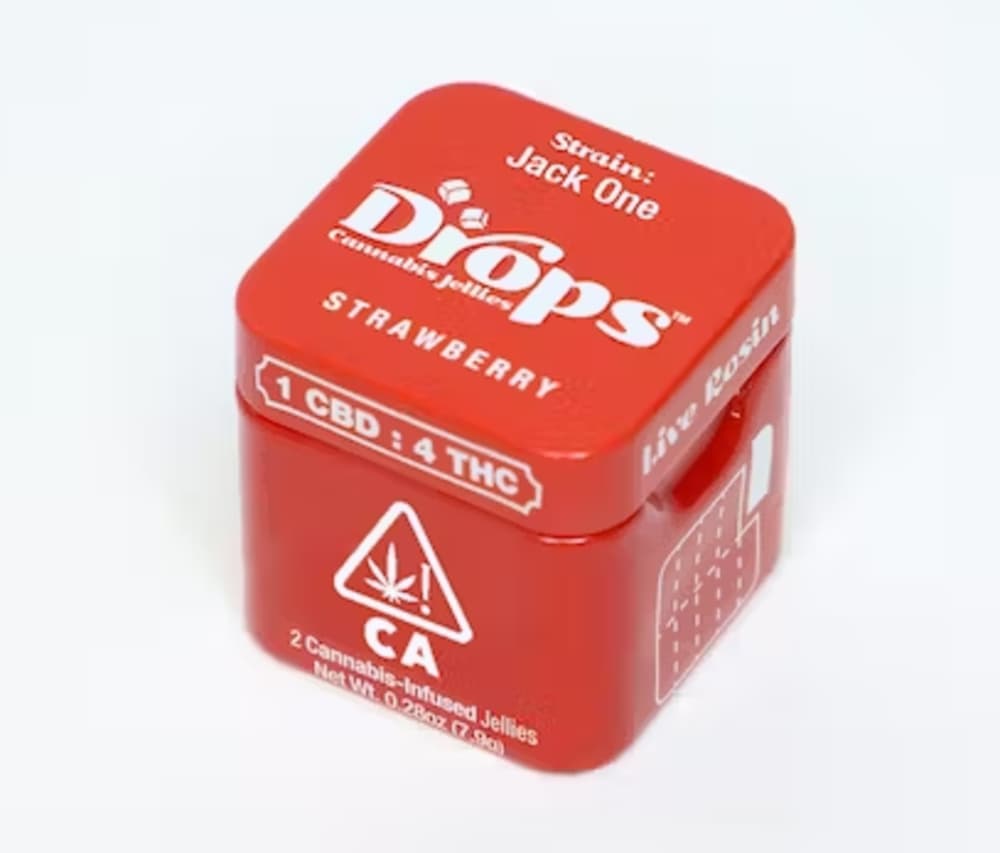 Drops Strawberry ‘Lifted’ [2pk] (100mg THC, 25mg CBD)