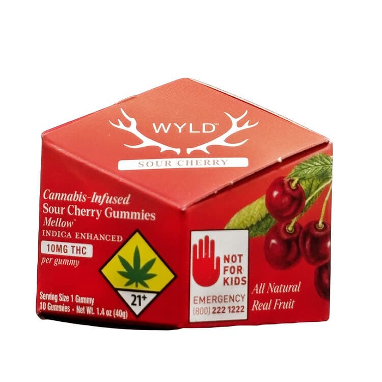 Wyld Wyld Fruit Chews Sour Cherry Indica | 100mg THC