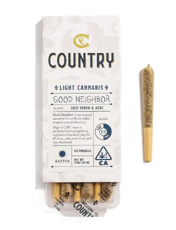 Country Cannabis Good Neighbor 1:1 | 3.6g 6pk Preroll